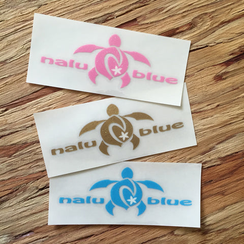 nalu blue glitter decals